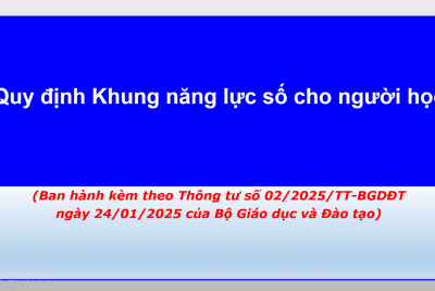 Quy định khung năng lực số cho người học